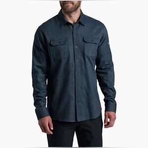 Kuhl Men's Descendr Flannel LS Shirt - Deep Abyss (Blue) Size XXL (fits like XL)